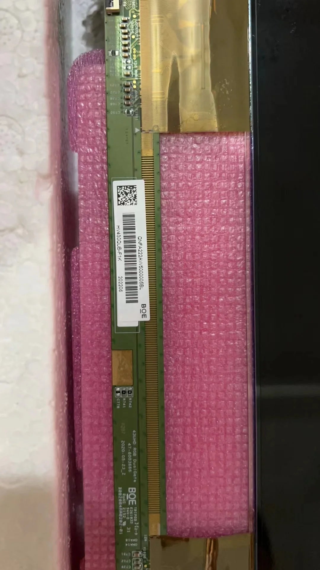HV430QUB-F1K 51 pins BOE 43" inch LCD LED TFT Display Open Cell TV Screen Spare Panel Replacement Parts for TV Repair